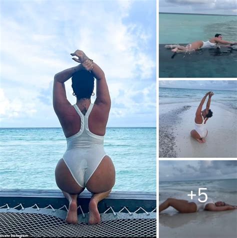 Demi Lovato Looks Sensational In A Sheer White One Piece Swimsuit In