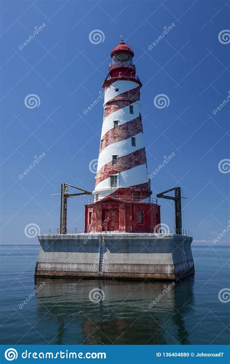 White Shoal Lighthouse Stock Photo Image Of Landmark 136404880
