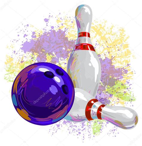 Bowling Ball And Pins — Stock Vector © Vedvidarts 61862657