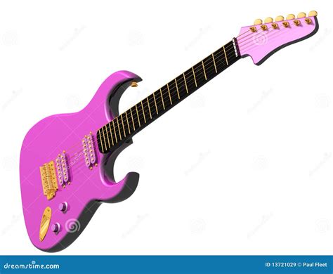 Pink Electric Guitar Stock Illustration Illustration Of Music 13721029