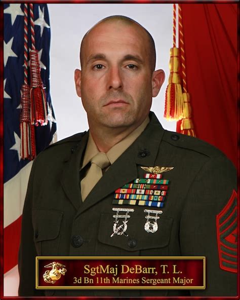Sergeant Major Travis L Debarr 1st Marine Division Biography