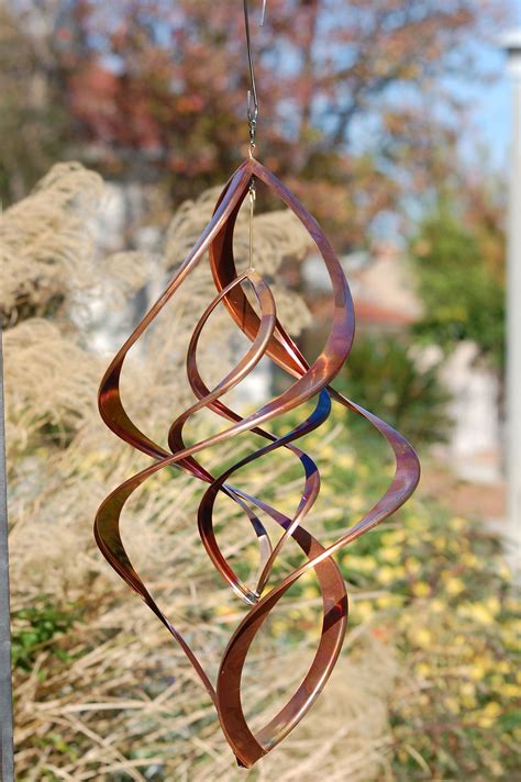 Double Infinity Copper Wind Sculpture Wind Spinners Wind Sculptures