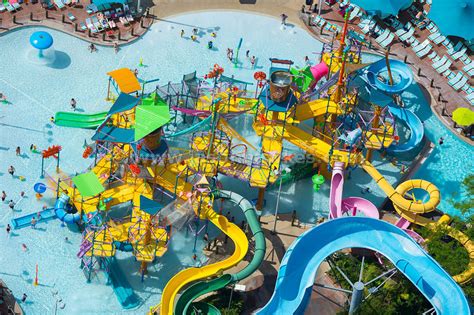 Aerial View Aquatica Orlando Is A Huge Water Park With A Wide Range Of