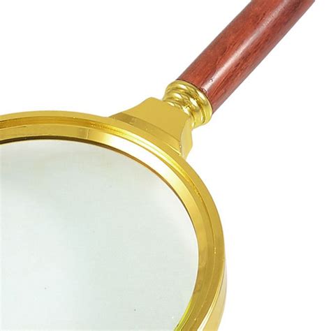 25s8 90mm Dia Gold Tone Metal Frame 10x Magnifying Glass Magnifier Ebay