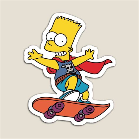 Bart Simpson T Shirt Sticker Design Skateboard Merchandise Stickers