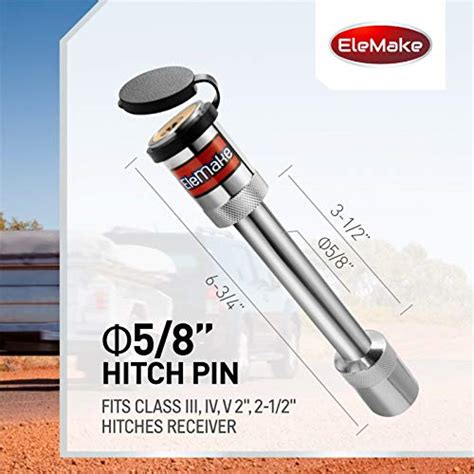 Elemake Trailer Hitch Lock Hitch Pin Lock Pin Tow Receiver Lock Heavy Duty Brass Core