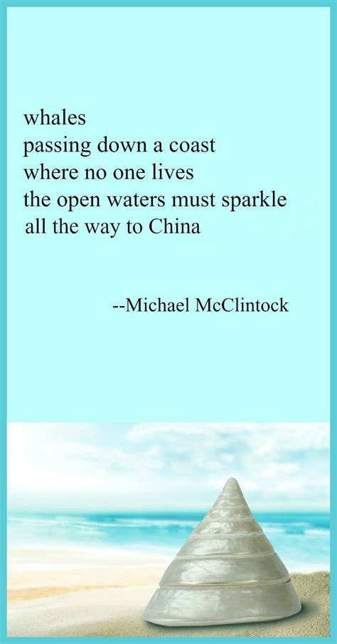Make sure you don't go to the ocean with a teaspoon. Tanka poem: whales -- by Michael McClintock. | Poetry inspiration, Beach poems, Haiku poetry