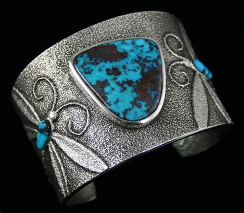 Darryl Dean Begay Candelaria Turquoise Dragonfly Bracelet