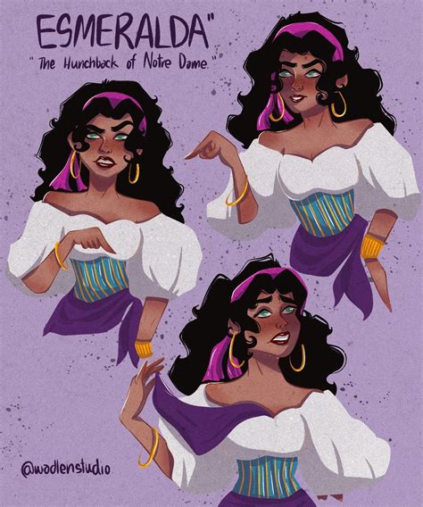 Disney Esmeralda Disney Disney Poses Walt Disney Animation Creative Artwork Character Sheet