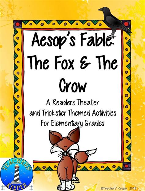 Aesops Fable The Fox And The Crow Aesops Fables Fables Aesop