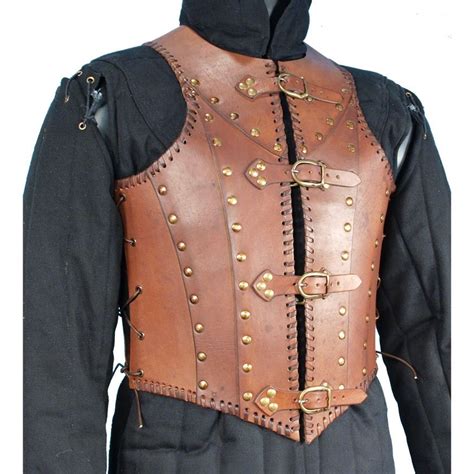 Lp100504 Soldiers Leather Armour Brown 12395 Leather Armor