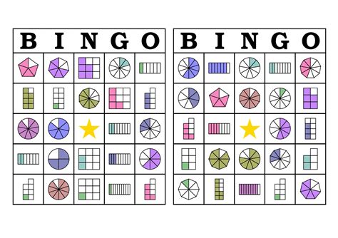 Bingo De Fracciones Fracciones Juegos Matematicos Para Imprimir My