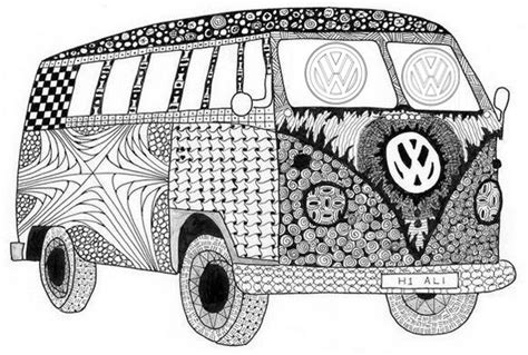 Mandala Volkswagen Vw Coloring Page For Adults Dream Catcher Coloring