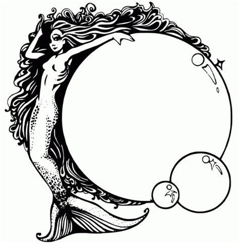 Image Detail For Vintage Mermaid Coloring Page Coloring
