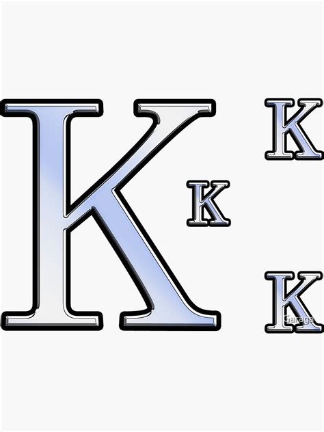 Kappa Greek Letter Symbol Chrome Carbon Style Sticker For Sale By
