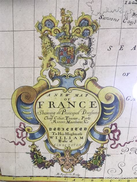 1712 Mapa De Francia Coloreado Dedicado A Comprar Cartografía