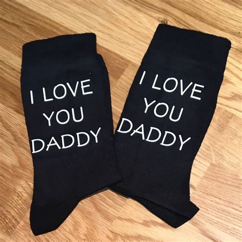 Daddy Socks I Love You Daddy Socks T For Dad Daddy T Etsy