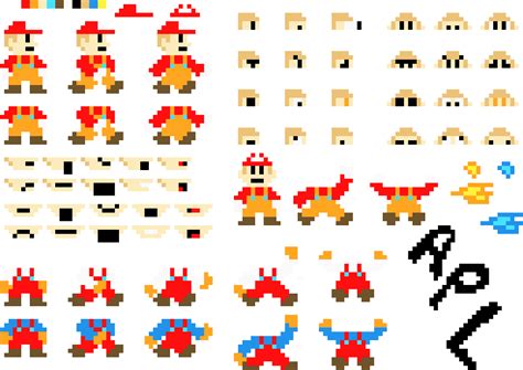 Apl Super Mario Bros Style Sprite Sheet Pixel Art Maker