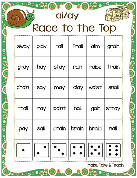 Action For Ay Phonics Free Ay Words With Pictures