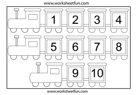 How to use number flashcards? Number Chart 1-10 - 1 Worksheet / FREE Printable ...