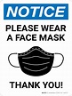 CDC Please Wear A Mask Sign Printable