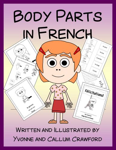 French Body Parts Vocabulary Sheets Printables And Matching Game