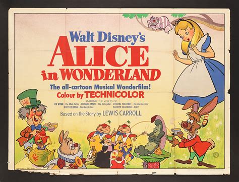 Lot 12 Alice In Wonderland 1951 Uk Quad 1951