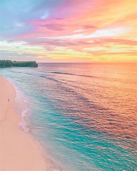 Beach Sunset Rainbow Wallpapers Wallpaper Cave