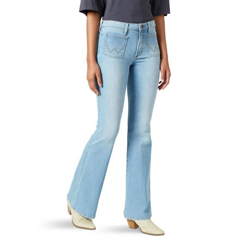 Wrangler Womens Patch Pocket Flare Jean