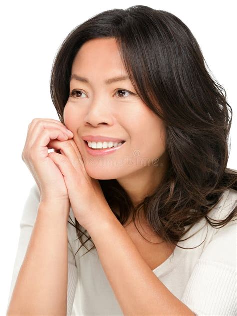 Mature Middle Aged Asian Woman Stock Photo Image Of Attractive Brunette