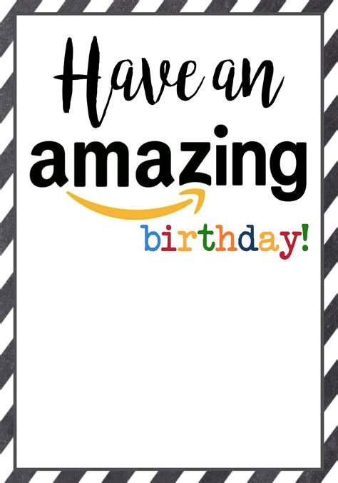 Check spelling or type a new query. Amazon Birthday Cards Free Printable - Paper Trail Design