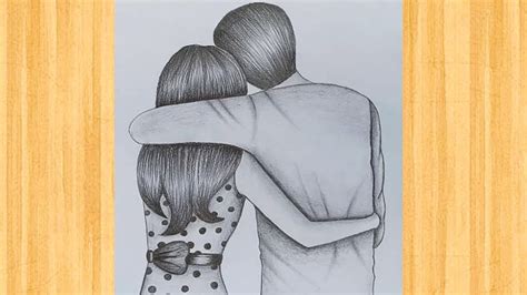 Pencil Sketches Romantic Easy Couple Drawing Canvas Brah
