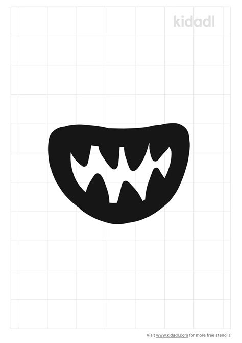 Free Monster Mouth Stencil Stencil Printables Kidadl