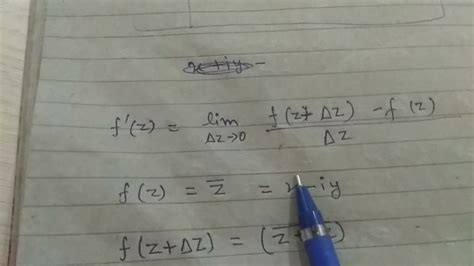 applied mathematics limit question f z z bar if possible youtube