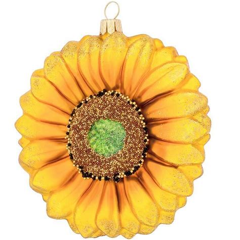 Sunflower Formed Glass Ornament Christmas Ornaments Glass Ornaments