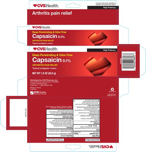 CVS CAPSAICIN (cream) CVS PHARMACY