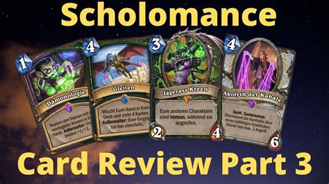 Hearthstone Scholomance Card Review Part 3 Youtube