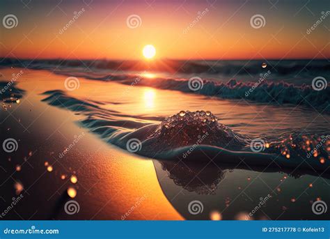 Dusk On The Shore Radiant Beauty Ocean Sunset A Stunning Beach