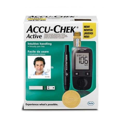 Accu Chek Active Blood Sugar Monitoring Complete Kit Glucometer