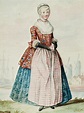 1770s - 18th century - woman's outfit with mixed print fabrics (jacket ...