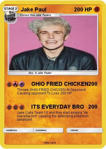 Pokémon Jake Paul 15 15 Ohio Fried Chicken My Pokemon Card