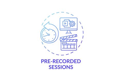 Pre Recorded Sessions Concept Icon Outline Icons Creative Market
