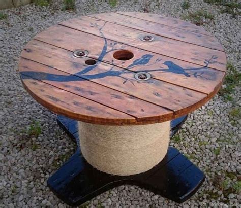 39 Diy Upcycled Spool Project Ideas For Outdoor Furniture Wooden