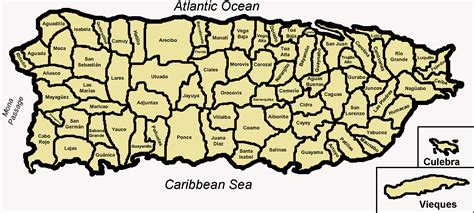 Mapa De Puerto Rico Y Sus Pueblos Para Imprimir Maps Database Porn