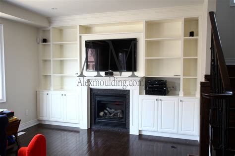 Build In Wall Tv Entertainment Units Custom Bookcases