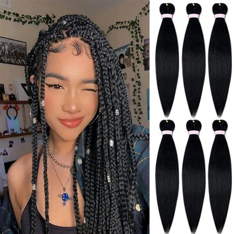 Buy Pre Stretched Braiding Hair Ombre Natural Black Professional