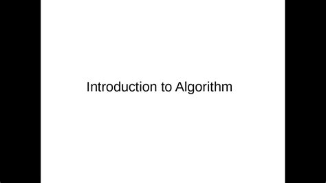 Introduction To Algorithms Youtube