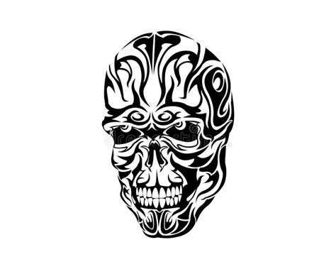 Tribal Skull Tattoo Design Stock Vector Illustration Of Medieval