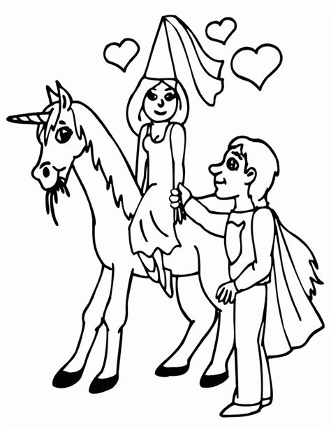 Princess Unicorn Coloring Pages - Coloring Home