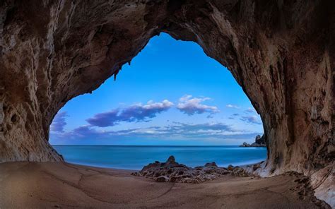 Beach Nature Landscape Sea Cave Wallpapers Hd Desktop And Mobile My